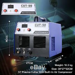 220V 50Amp Plasma Cutter Built-in Air Compressor Inverter Cutting Machine CUT-50