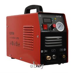 50 AMP Plasma Cutter CUT50 Welding Cutting Machine Digital Inverter 110/220V Red
