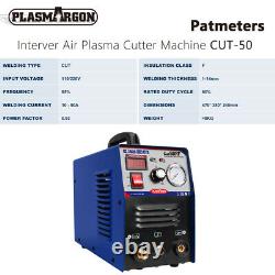 50A Plasma Cutter Cutting Machine HF Start DC Inverter 1-14mm Clean Cut 110/220V