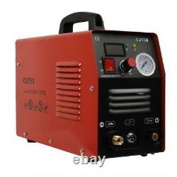 50Amp Plasma Cutter, Cutting Machine, 110/220V Dual Voltage CUT-50, 5.5 KVA, Red