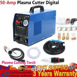 CUT-50 Air Plasma Cutter Inverter 110V/220V Pilot Arc Cutting Machine Torch USA