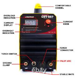 CUT-50HF, 50 Amp Non-touch Pilot Arc Plasma Cutter, Pro. 100250V Voltage
