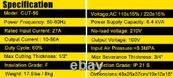 CUT50 IGBT 110V/220V Plasma Cutter HF Start 50A Complete Accessories