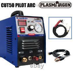 CUT50 Pilot Arc Air Plasma Cutter Machine DC Inverter 50A 110/220V & WSD60 Torch