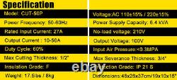 CUT50P IGBT 110/220V Plasma Cutter Pilot Arc 50A CNC Compatible P80 torch