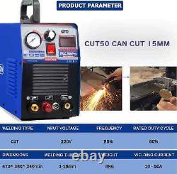 CUT50P IGBT CNC 110/220V Plasma Cutter Pilot Arc 50A Clean Cutting 14mm Metal