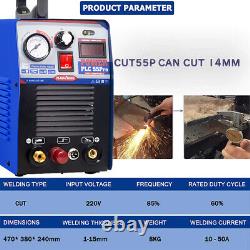 CUT55P IGBT 110/220V Plasma Cutter Pilot Arc 55A CNC Clean Cutting 14mm