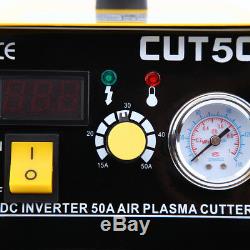 Electric LCD Display Inverter Air Plasma Cutter 50AMP Cutting Machine 110V