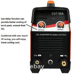 Gas Delay Protect IGBT Inverter Non touch HF Plasma Cutter SG55 Torch 110V 45A