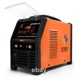 HITBOX 2in 1 Air Plasma Cutter Arc Cutting Machine Built-in Air Compressor 55A