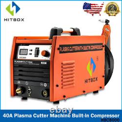 HITBOX Built-In Compressor Air Plasma Cutter Plasma Cutting Machine 220V 50A US
