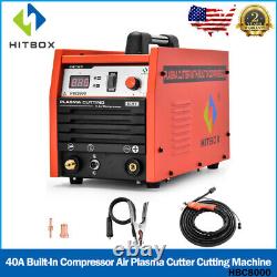 HITBOX Built-In Compressor Air Plasma Cutter Plasma Cutting Machine 40A 220V
