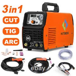 HITBOX Cut/TIG/MMA 3in1 Welding Machine 50A Air Plasma Cutter 200A ARC Welder