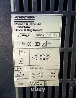 Hypertherm 400 Amp @ 100% DC. HT-4000 Plasma Cutting System Master Power Source