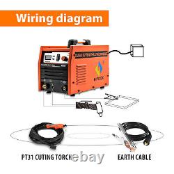 IGBT Plasma Cutter 220V 40A Non-Touch Pilot Air Cutting with Built in Compressor