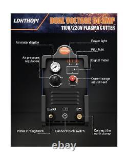 LDHTHOPI Plasma Cutter, CUT50 Amp Non-Touch Pilot Arc Plasma Cutter Machine