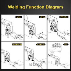 MIG/CUT/TIG/MMA Welder 5 in 1 250A MIG Welder Plasma Cutter 220V Gas/Gasless US