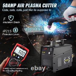 Plasma Cutter, 50Amp, Non-Touch Pilot Arc Air Cutting Machine with Torch, AC IGB