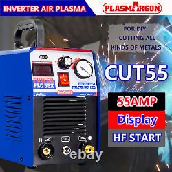 Plasma Cutter CUT55 55Amp 110/220V Inverter DC Air HF Start Cutting Machine 14mm
