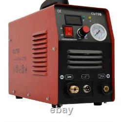 Red Plasma Cutter CUT50 Digital Inverter 110/220V Dual Voltage Plasma Cutter US